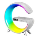 CARGADOR INALÁMBRICO, LAMPARA LUZ RGB Y PARLANTE BLUETOOTH, SIN MARCA, SIN MODELO, MATERIAL: ABS+PC, MEDIDA DEL PRODUCTO: 22,5*8,2*23CM,  VOLTAJE DE ENTRADA 12V/2,5A
