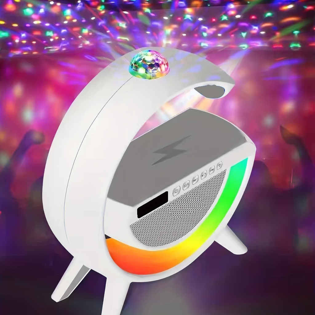 CARGADOR INALÁMBRICO, LAMPARA LUZ RGB Y PARLANTE BLUETOOTH